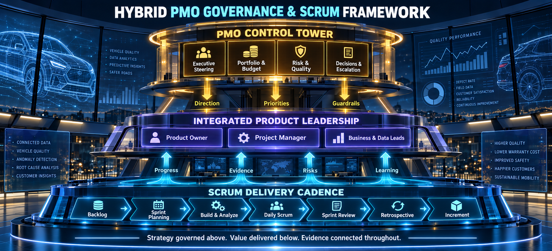 Hybrid PMO Governance and Scrum Framework
