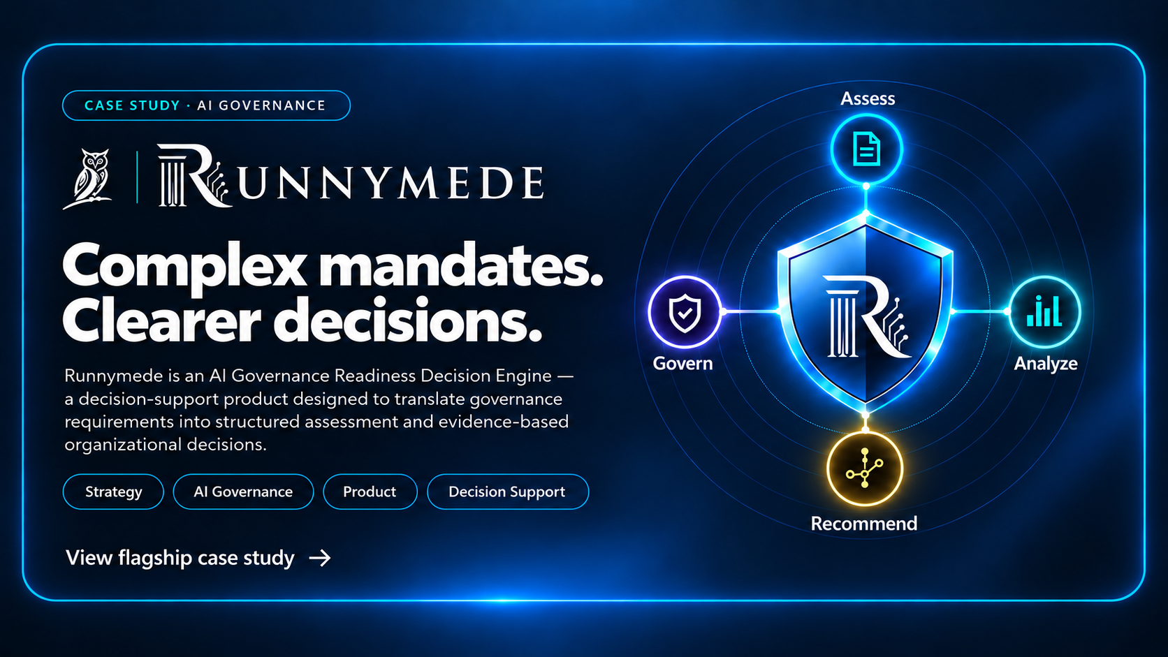 Runnymede AI Governance and Decision Support flagship visual