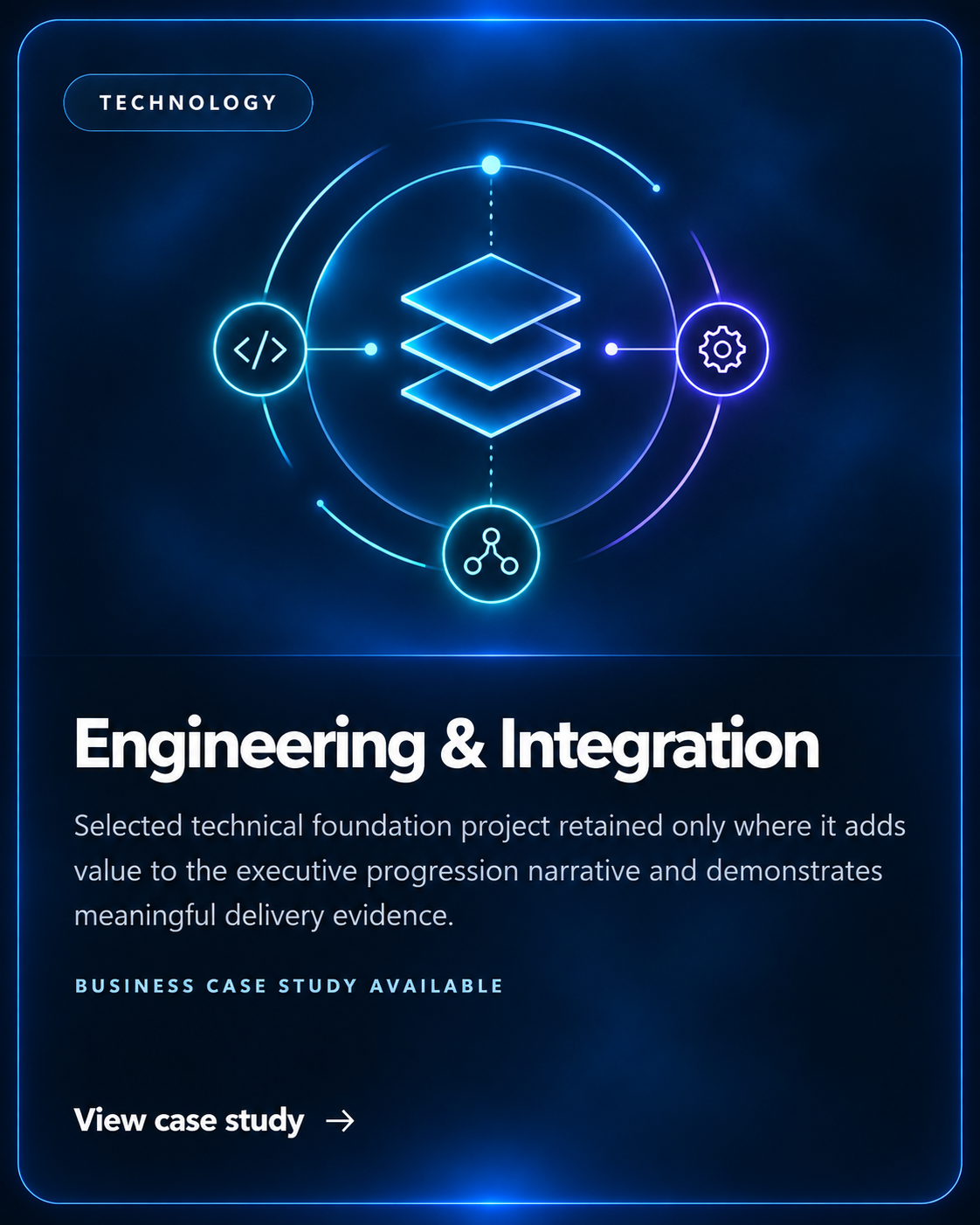 Engineering and Integration project card